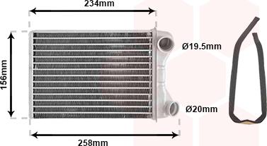 Van Wezel 17006242 - Heat Exchanger, interior heating www.parts5.com