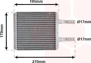 Van Wezel 82006061 - Heat Exchanger, interior heating www.parts5.com