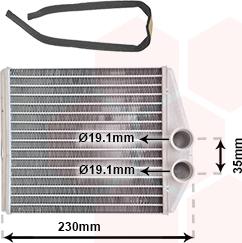 Van Wezel 37006355 - Heat Exchanger, interior heating www.parts5.com