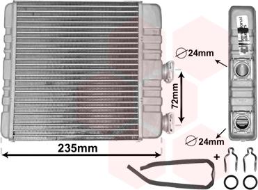 Van Wezel 37006321 - Heat Exchanger, interior heating www.parts5.com