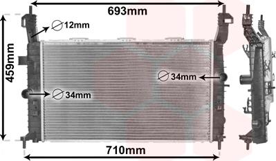 Van Wezel 37002345 - Hladilnik, hlajenje motorja www.parts5.com