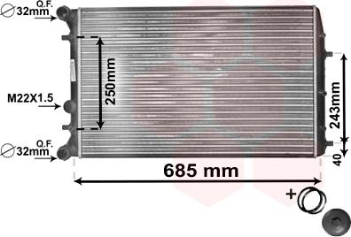 Van Wezel 76002006 - Radiador, refrigeración del motor www.parts5.com