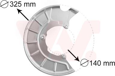 Van Wezel 7622372 - Chapa protectora contra salpicaduras, disco de freno www.parts5.com