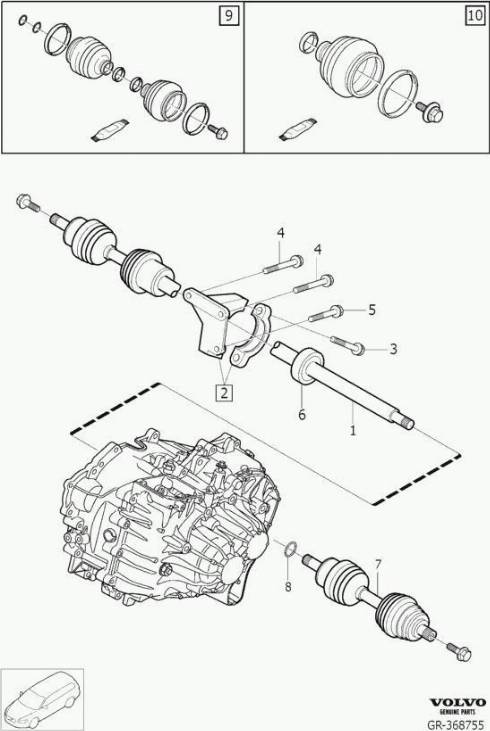 Volvo 31256019 - Пыльник, приводной вал www.parts5.com