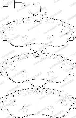 Wagner WBP21799B - Тормозные колодки, дисковые, комплект www.parts5.com