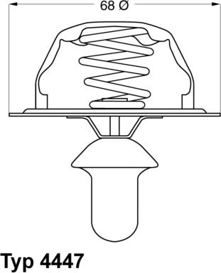 WAHLER 4447.85D - Thermostat, coolant parts5.com