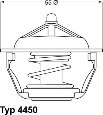 WAHLER 4450.83D - Termosztát, hűtőfolyadék www.parts5.com