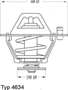 WAHLER 4634.76 - Термостат, охлаждающая жидкость www.parts5.com