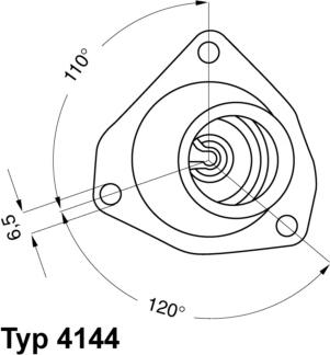 WAHLER 4144.82D - Thermostat, coolant www.parts5.com