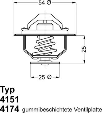 WAHLER 4174.79D - Thermostat, coolant parts5.com