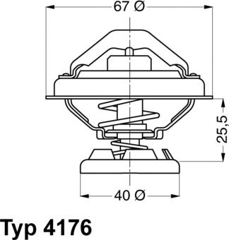 WAHLER 4176.85D - Thermostat, coolant www.parts5.com