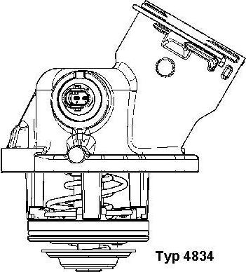 WAHLER 4834.100D - Termostaatti, jäähdytysneste www.parts5.com