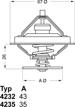 WAHLER 4235.80D - Termostat, rashladna tečnost www.parts5.com