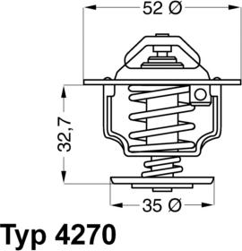 WAHLER 4270.92D - Термостат, охлаждающая жидкость www.parts5.com