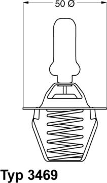 WAHLER 3469.91D - Thermostat, Kühlmittel www.parts5.com