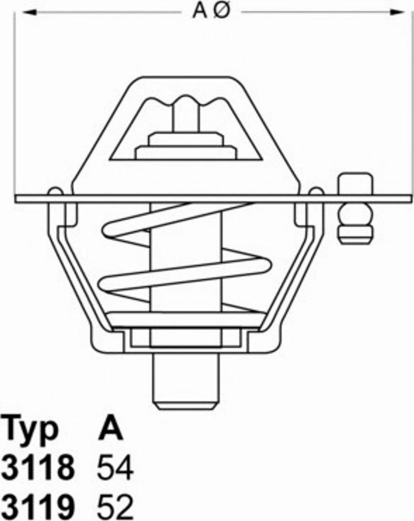 WAHLER 311888 - Термостат, охлаждающая жидкость www.parts5.com