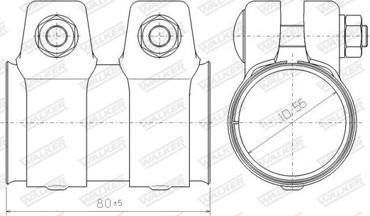 Walker 80190 - Pipe Connector, exhaust system parts5.com