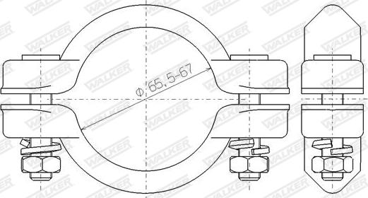 Walker 82501 - Тръбна връзка, изпускателна система www.parts5.com