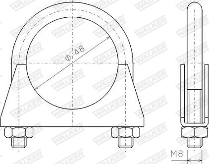 Walker 82308 - Cevne spojke, izpusna naprava www.parts5.com