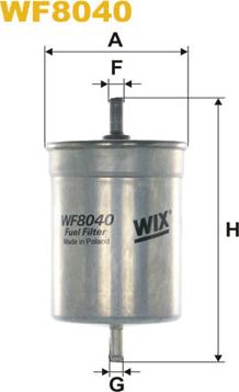 WIX Filters WF8040 - Топливный фильтр www.parts5.com