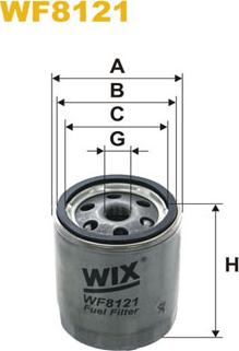 WIX Filters WF8121 - Топливный фильтр www.parts5.com