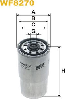 WIX Filters WF8270 - Filtro combustible www.parts5.com