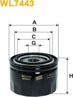 WIX Filters WL7443 - Filtru ulei www.parts5.com