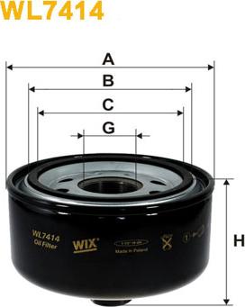 WIX Filters WL7414 - Oil Filter parts5.com