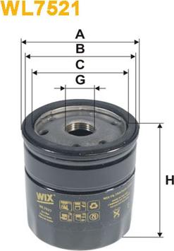 WIX Filters WL7521 - Öljynsuodatin www.parts5.com