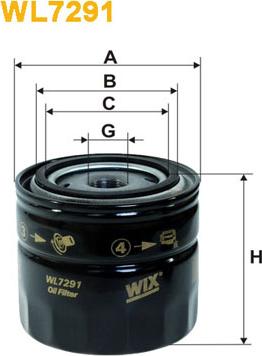 WIX Filters WL7291 - Filtr oleju www.parts5.com