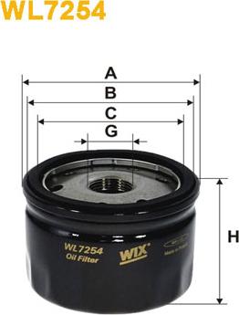 WIX Filters WL7254 - Oljni filter www.parts5.com