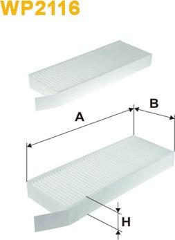 WIX Filters WP2116 - Filter, interior air www.parts5.com