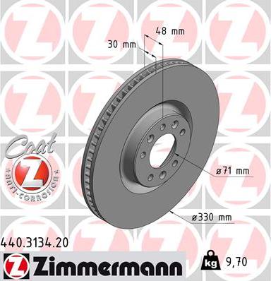 Zimmermann 440.3134.20 - Kočioni disk www.parts5.com