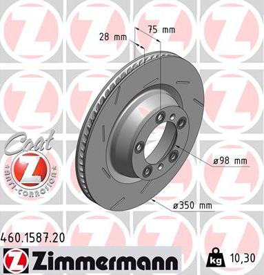 Zimmermann 460.1587.20 - Brake Disc www.parts5.com