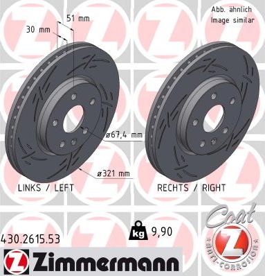 Zimmermann 430.2615.53 - Brake Disc www.parts5.com