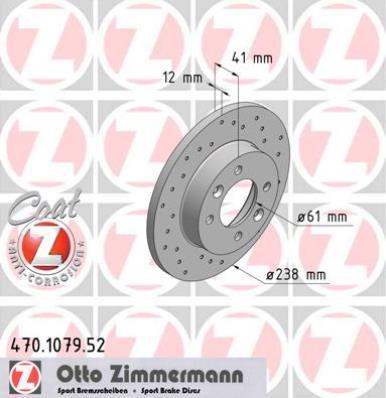 Zimmermann 470.1079.52 - Brake Disc www.parts5.com