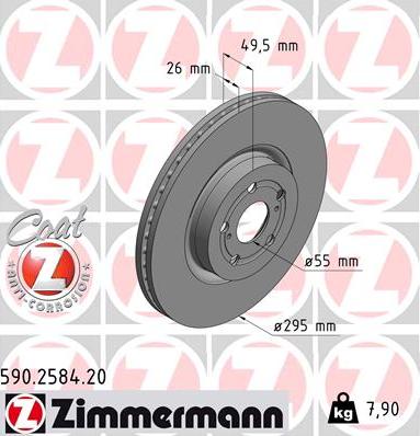 Zimmermann 590.2584.20 - Disc frana www.parts5.com