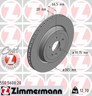 Zimmermann 550.5600.20 - Disc frana www.parts5.com