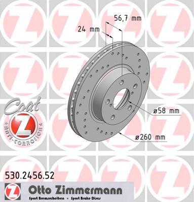 Zimmermann 530.2456.52 - Disc frana www.parts5.com