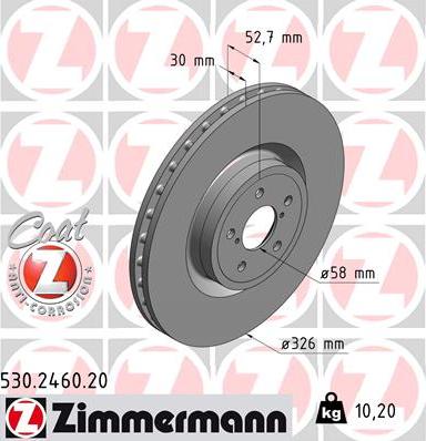 Zimmermann 530.2460.20 - Δισκόπλακα www.parts5.com