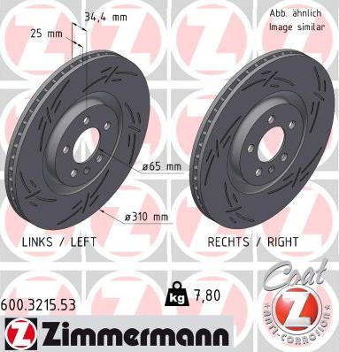 Zimmermann 600.3215.53 - Brake Disc www.parts5.com