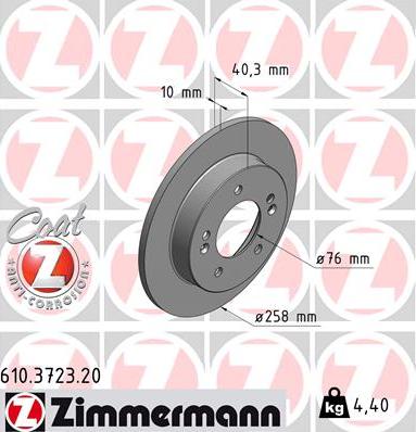 Zimmermann 610.3723.20 - Kočioni disk www.parts5.com