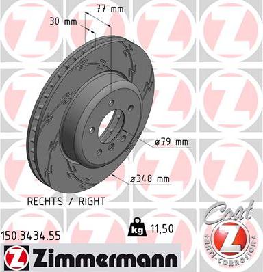 Zimmermann 150.3434.55 - Brake Disc www.parts5.com