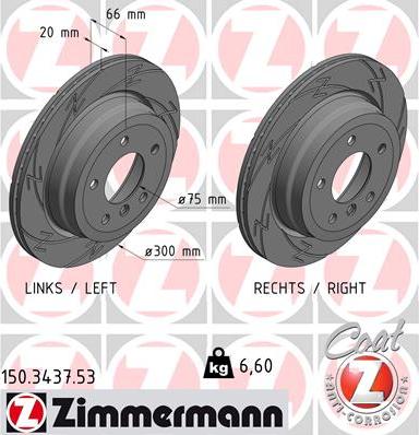 Zimmermann 150.3437.53 - Disc frana www.parts5.com