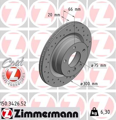 Zimmermann 150.3426.52 - Disc frana www.parts5.com