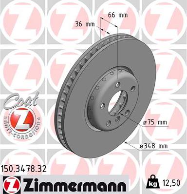 Zimmermann 150.3478.32 - Brake Disc parts5.com