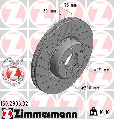 Zimmermann 150.2906.32 - Brake Disc parts5.com