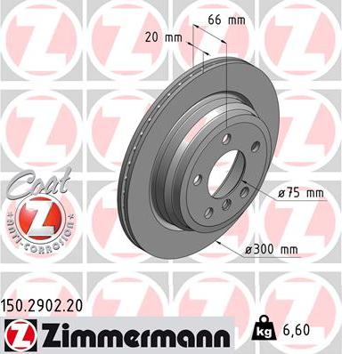 Zimmermann 150.2902.20 - Brake Disc parts5.com