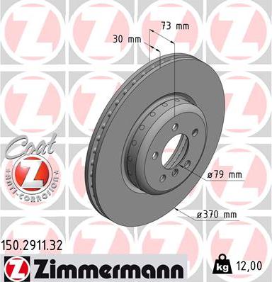 Zimmermann 150.2911.32 - Brake Disc parts5.com