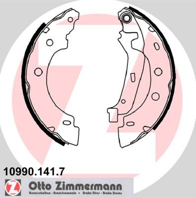 Zimmermann 10990.141.7 - Σετ σιαγόνων φρένων www.parts5.com